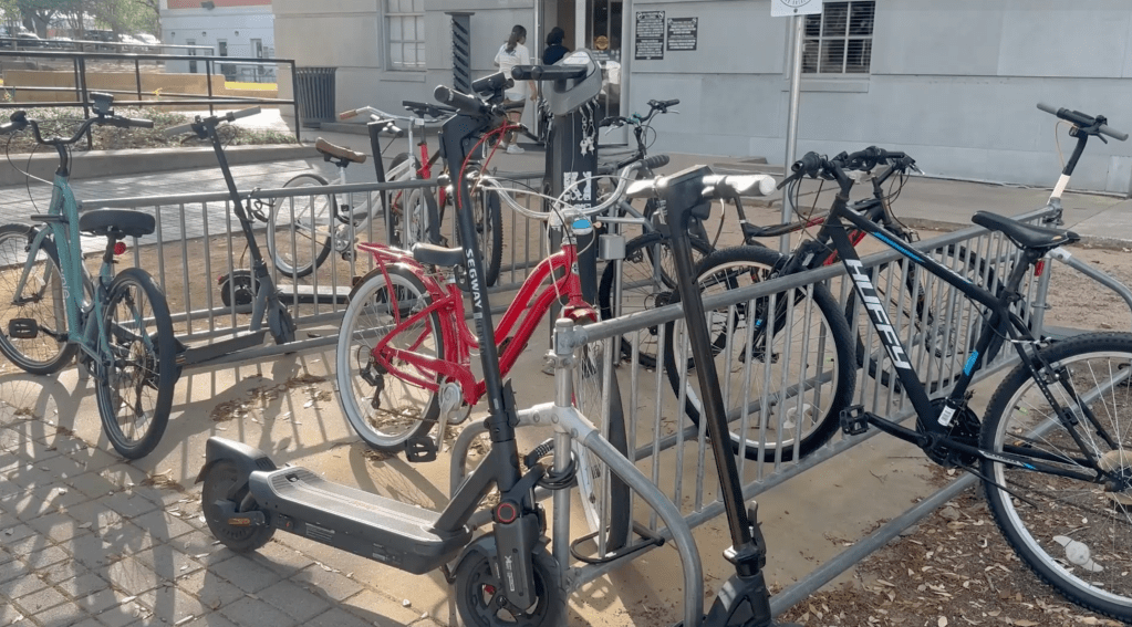 Baylor University Police are warning students after an increase in e-scooter and bike theft across campus. (Photo by Christian Wells)